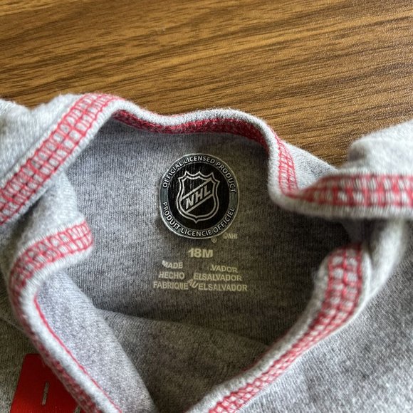 Chicago Blackhawks NHL Hockey Gray One Piece 18 Months. Excellent Condition - Picture 4 of 6